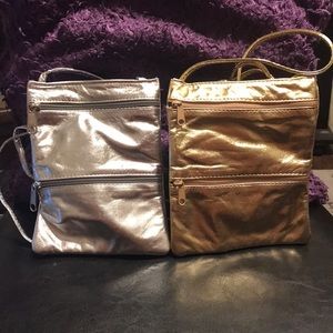 TWO FOR ONE: Small Metallic Crossbody Purse